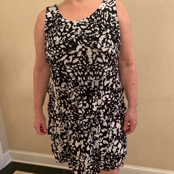 Style & Co Animal Print Ruffle Dress - Picture 6 of 8